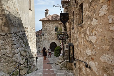 Alley in picturesque village