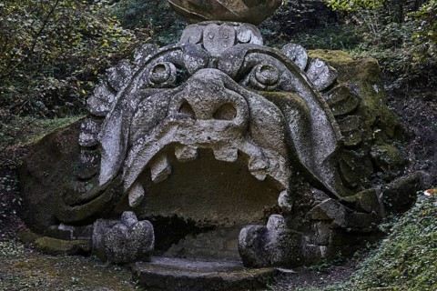Stone statue of Glaucus