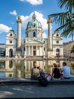 St. Charles Church with fountain