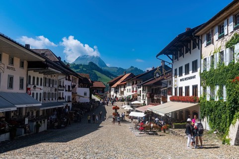 Medieval town in the Gruyere castle