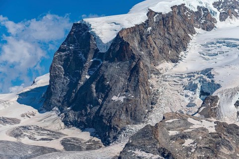 Mountains and Glacier on the Pennine Alps