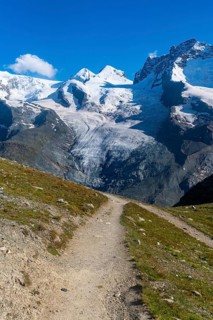 Mountains and Glacier on the Pennine Alps
