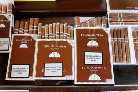 Cuban cigars in the cigar shop