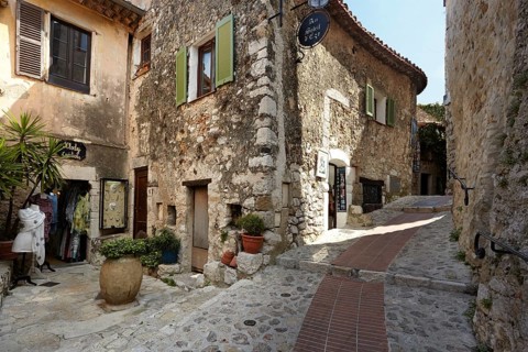 Alley in picturesque village