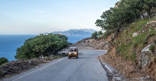Beach Buggy on Street with Sea View
