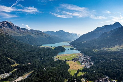 Overlook over Silvaplana lake