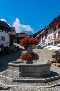 Medieval town in the Gruyere castle