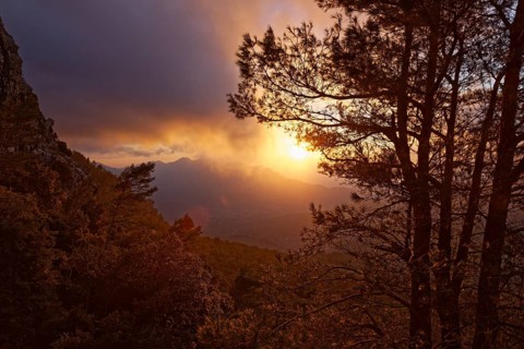 Sunset in the Tramuntana Mountains