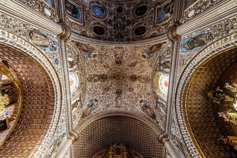 Beautiful interior of the Church of Santo Domingo de Guzman