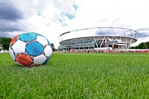 Derbystar League Ball and the Bayarena Leverkusen