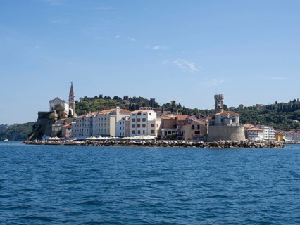 View of Piran from the sea