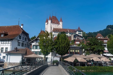 Thun castle overlooking Thun