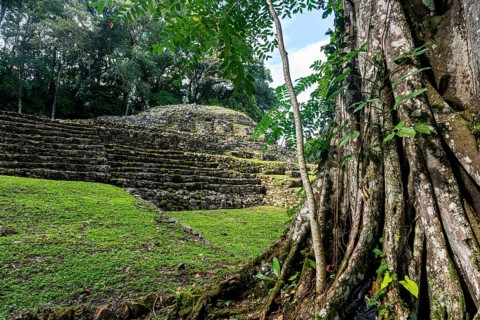 Archeological Maya site Yaxchilan in the jungle of Chiapas