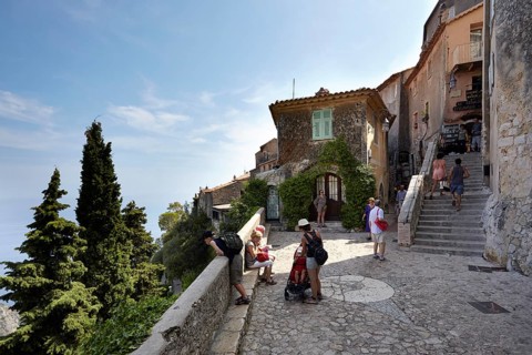 Holidaymakers visit picturesque village