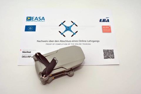 Drone on the proof for an online course