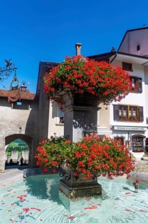 Medieval town in the Gruyere castle