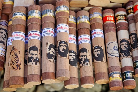 Cuban cigars in the cigar shop