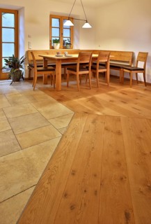 Solid wood floor and furniture