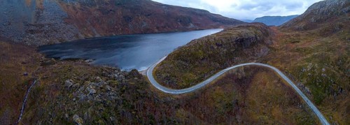 View over Lake Storvatnet near Grotfjord