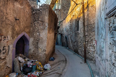 Destroyed houses from ISIS
