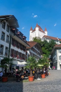 Thun castle overlooking Thun