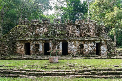 Archeological Maya site Yaxchilan in the jungle of Chiapas