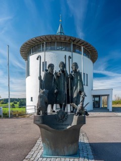 The group of figures of the three Allgaeu saints Gallus