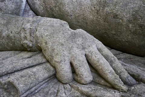 Statue of a sleeping woman