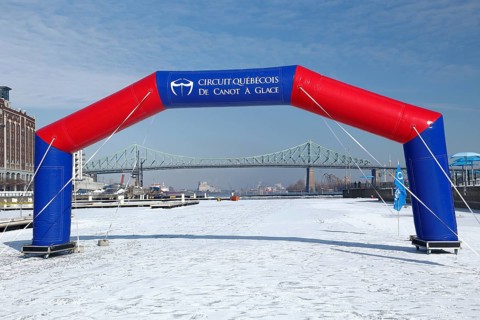 Canoe race on ice