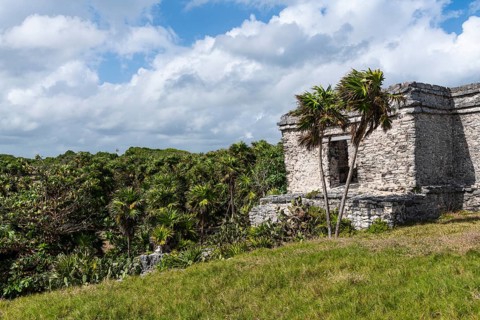 Pre-Columbian Mayan walled city Tulum