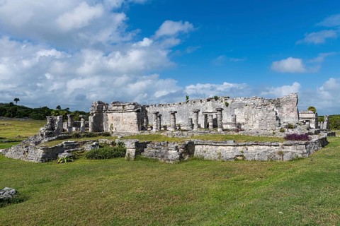 Pre-Columbian Mayan walled city Tulum