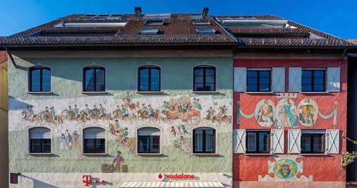 The painted house front in the historic old town commemorates the stay of Marie-Louise of Austria in Wangen on 4 silver hake