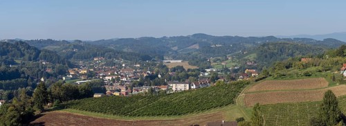 View from the Weinleiten water tower of the municipality of Gamlitz