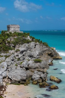 Pre-Columbian Mayan walled city Tulum