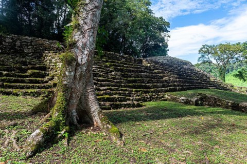 Archeological Maya site Yaxchilan in the jungle of Chiapas