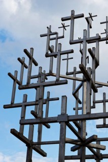 Sculpture of crosses