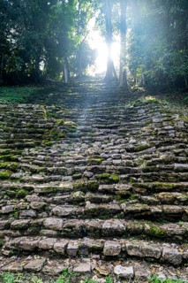 Archeological Maya site Yaxchilan in the jungle of Chiapas