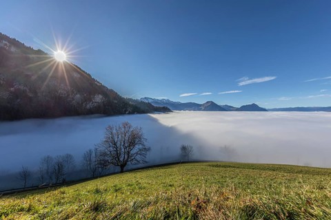 Sea of fog over the Vitznau region