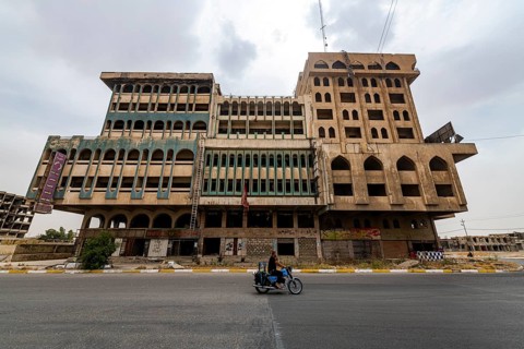 Destroyed hotel