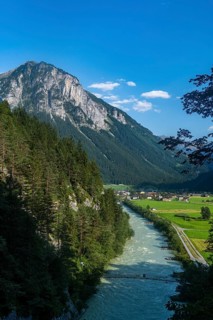 River Aare flowing through the Aare gorge