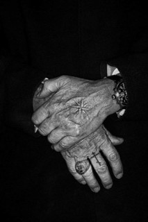 Men's hands with Russian Mafia tattoos