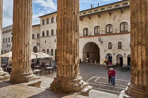 Columns from the former Temple of Minerva