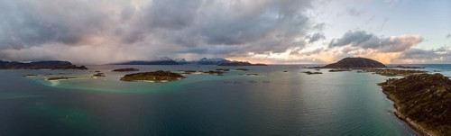 View over the sea to Baltsfjorden and the mountains of Balten