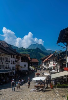 Medieval town in the Gruyere castle