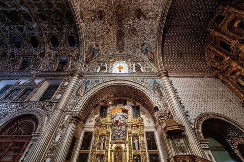 Beautiful interior of the Church of Santo Domingo de Guzman