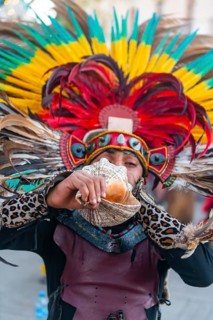 Tzotzil dancers performing for tourists
