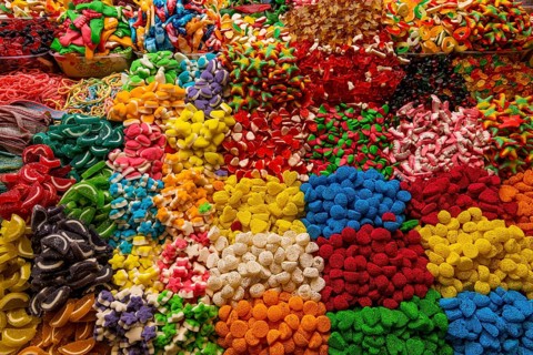 Colourful sweets
