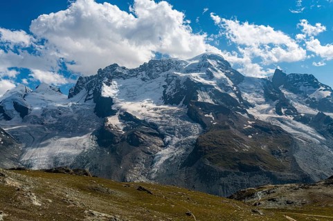 Mountains and Glacier on the Pennine Alps