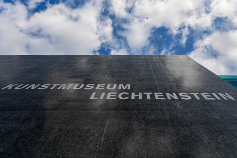 Lettering art museum Liechtenstein