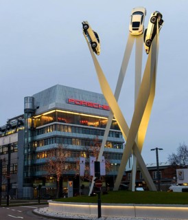 Porscheplatz in Stuttgart-Zuffenhausen. Stuttgart